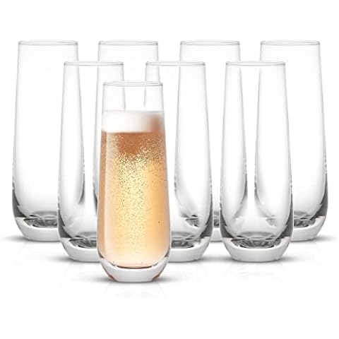 Stemless Champagne Flutes 6 pack - Elixir Glassware