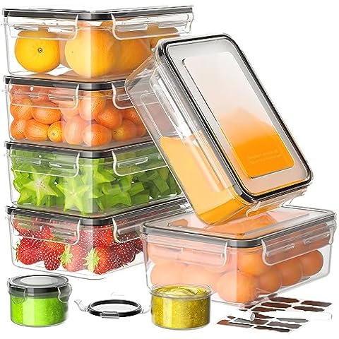 34 PCS Food Storage Containers Set with Airtight Lids (17 Lids &17  Containers) - BPA-Free Plastic Food Container for Kitchen Storage  Organization