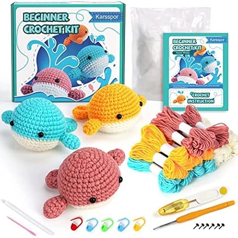  Karsspor Christmas Crochet Kit for Beginners - 3 PCS Cute Christmas  Crochet, Beginner Crochet Kit for Adults with Detailed Instruction and  Video Tutorials, Complete Crochet Set(Patent)