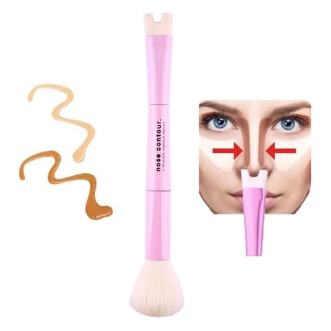 4TH COMMAND Nose Contour U-Shaped Makeup Brush for Sculpting and Defining  the Nose 2-in-1 Precision Duo Contour Brush Perfect For Contouring the Nose