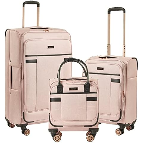 Purple, Lares 3 Piece Spinner Luggage Set Purple