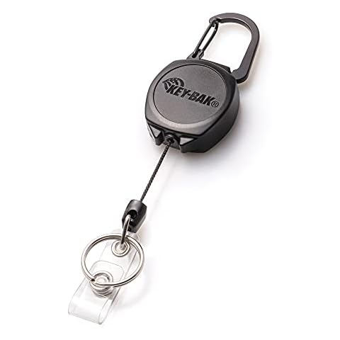 3 Pack Retractable Key Chain Key Ring, Zinc Alloy Metal Key Badge Holder  Reel with Hook 12.6 Stretch Belt for Card Key Fix