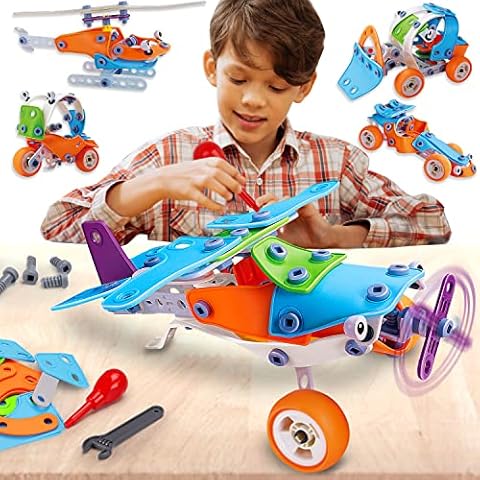 10 in 1 STEM Toys for 5 6 7 8+ Year Old Boy Birthday Gifts Building Kids  Ages 4-8 5-7 6-8 Educational Stem Activities Robot Toy Boys 4-6 4-7 Build  and