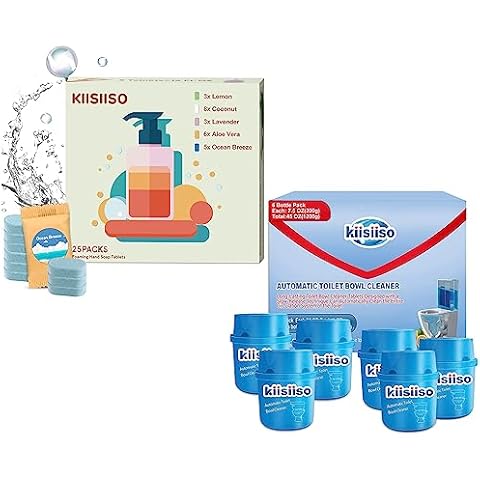  KIISIISO Toilet Bowl Cleaners (6 Bottles PACK), Automatic  Long-Lasting Toilet Bowl Cleaner Tablets in Bottle,for About 6 Months'  Supply, Blue : Health & Household