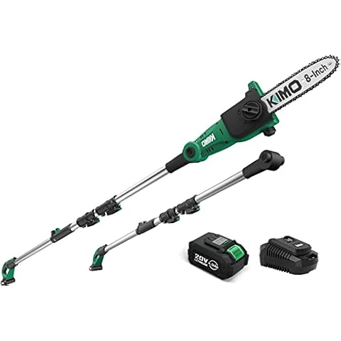 Ukoke Powerful 40V 8-Inch Cordless Pole Saw with 2.0Ah Battery and Charger Included - Make Tree Trimming A Breeze!