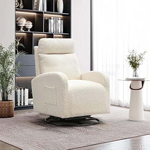 Evolur Harlow Deluxe Glider with Massager | Recliner | Rocker Charcoal
