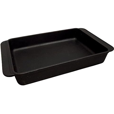 Rachael Ray NITRO Cast Iron Roasting Lasagna Pan/Baking Dish,  Roaster/Rectangular, 9 Inch x 13 Inch, Agave Blue