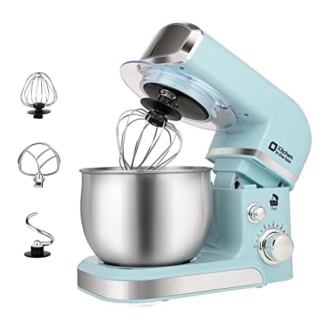 Kitchenin KM50 Metal Stand Mixer, 5.3-Qt Tilt-Head, 8 Speeds with Timer