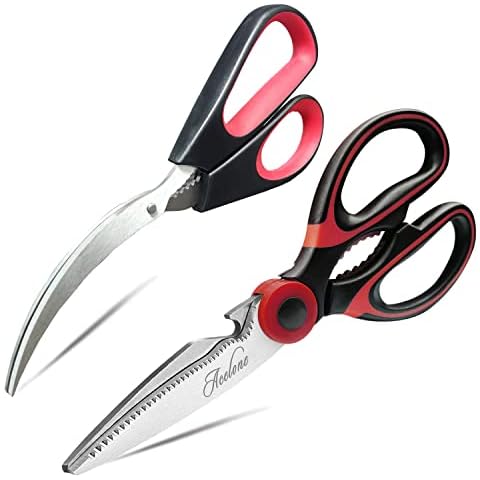 Acelone Kitchen Shears,Premium Heavy Duty Shears Ultra Sharp Stainless  Steel Multi-function Kitchen Scissors for