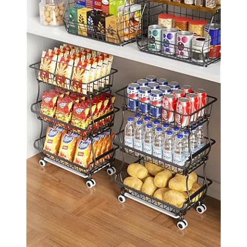Kitchen Storage Carts with Shelves