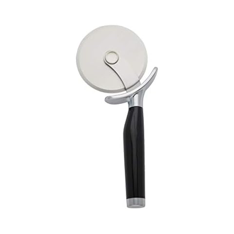 Zulay Kitchen Pizza Cutter Wheel Curved Handle - Black