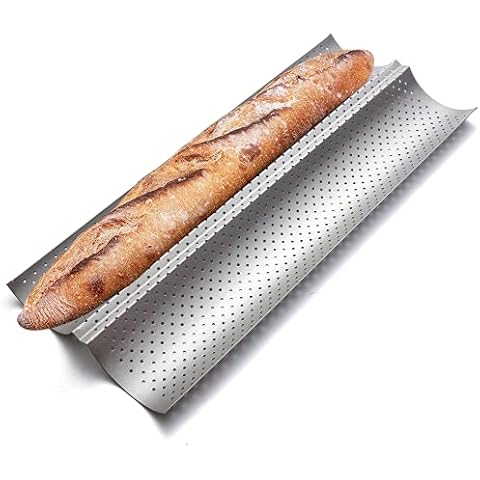 AMAGABELI GARDEN & HOME Nonstick Perforated Baguette Pan 15 x 13