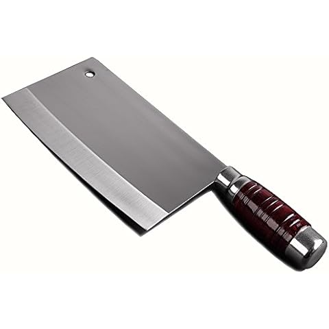 Lux Decor Kitchen Butcher Knife Stainless Steel - 7 Inch Multi Purpose Best  for Home Kitchen and Restaurants Chef Knife Heavy Duty Chopper Meat Cleaver  