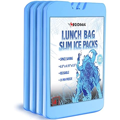 Healthy Packers Cool Pack, Slim Ice Pack for Lunch Box - Quick Freeze and  Long-Lasting - Freezer Cold Packs for Cooler Bag and Lunch Boxes - Original  Long-Lasting Formula (10 pack) 