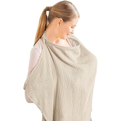 Ponchy by Gold Mamas - Breathable Nursing Cover for  Breastfeeding in Privacy - Versatile 5 in 1 Poncho Design - Essential for  Baby Registry - Beige : Baby