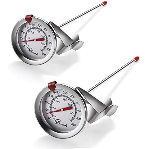 KT Thermo Steak Button Thermometer, Poultry Meat Thermometer, Instant Read Food Stainless Steel Dial Thermometers, Grill Mates Barbecue BBQ Tools