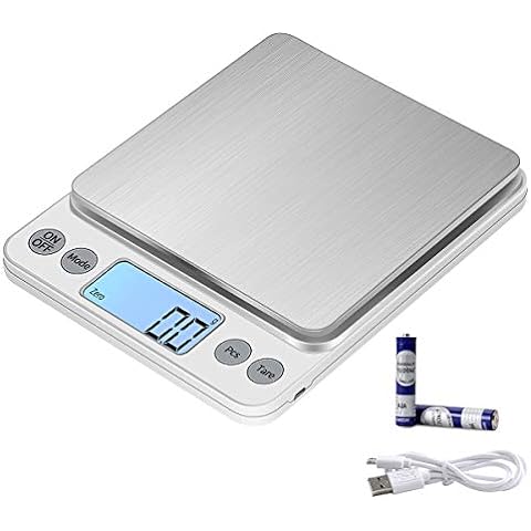 Kubei Upgraded Large Range Small Kitchen Scale 1Kg/0.01G, USB Charging Mini Food Electronic Scale, High Accuracy Cooking Scale, Pocket Scale with LCD