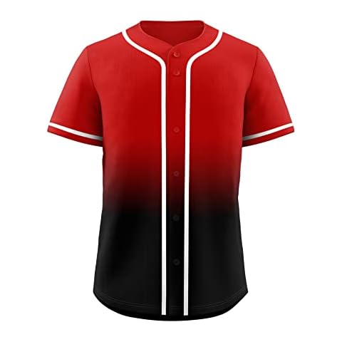  KXK Custom Baseball Mesh Jersey - Personalized Button-Up Shirt  for Men, Women, Youth with Stitched Name & Number : Sports & Outdoors