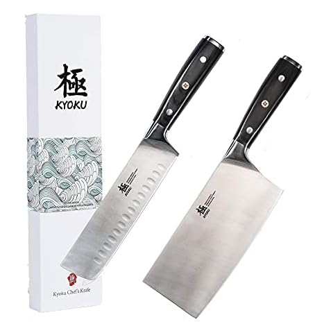 KYOKU 5 Kitchen Utility Knife, Samurai Series Chef Knife with Pakkawood  Handle & Mosaic Pin, Japanese High Carbon Steel Knife, Full Tang Kitchen