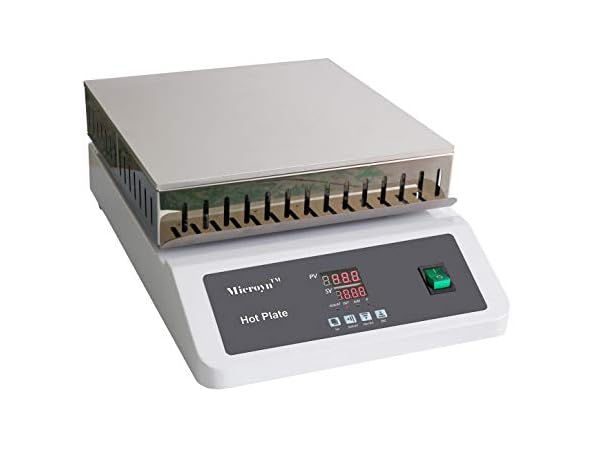 Hot Plate Stirrer Kit with External Temperature Controller, (2) 9 Support  Rods, and Stir Bar Retriever, PC-620D, Digital, 120V, 60Hz, Pyroceram, 10