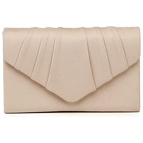 FashionPuzzle Envelope Wristlet Clutch Crossbody Bag with Chain Strap  (Nude) One Size