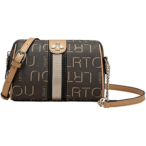  LAORENTOU Vegan Leather Small Tote Handbag for Women Checkered  Purses Satchel Shoulder Bags Beach Travel Bag (01 Brown) : Clothing, Shoes  & Jewelry
