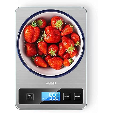 Zibet Food Scale,33lb/15kg Rechargeable Digital Kitchen Scale,1g/0.1oz  Precise Graduation,Ounces and Grams for Weight Loss,Waterproof Stainless  Steel