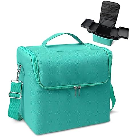 Fosmon Travel Organizer Cosmetic Case with Adjustable Dividers - Medium