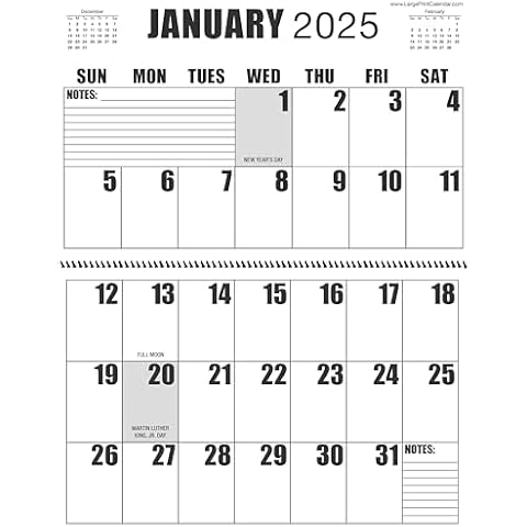 Large Print Calendar thumbnail