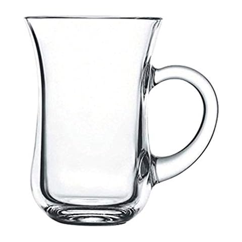 LavoHome Set of 4 Large 16oz Glass Wide Mouth Coffee Mug- Dishwasher & Microwave Safe