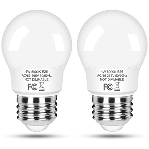 hansang Refrigerator Light Bulb E26 Base, 60Watt Equivalent, 5000K