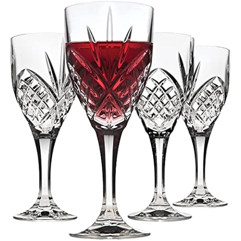 ROVSYA White Wine Glasses Set of 4- Modern Crystal Hand Blown Wine Glass-15 oz,Thin Rim,Long Stem,Perfect for Red or White,Daily Use,Unique Wedding