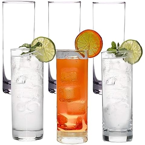 QAPPDA Glass Cups 10 oz, Clear Highballl Glass Cocktail Glass Drinking  Glasses For Kitchen,Heavy Base Water Cup For  Juice,Cocktails,Beverages,Drinking