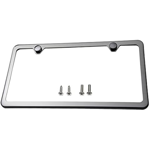 Raiders Stainless Steel Black Finished License Plate Frame Holder Rust Free