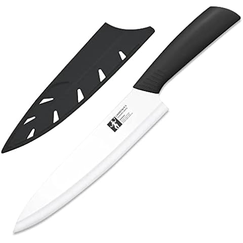 Vos Ceramic Chef Knife 8 Inch with Cover and a Gift Box - Sharp Zirconia  Blade Edge for Cutting, Paring, Slicing, Dicing, Chopping - Ideal for