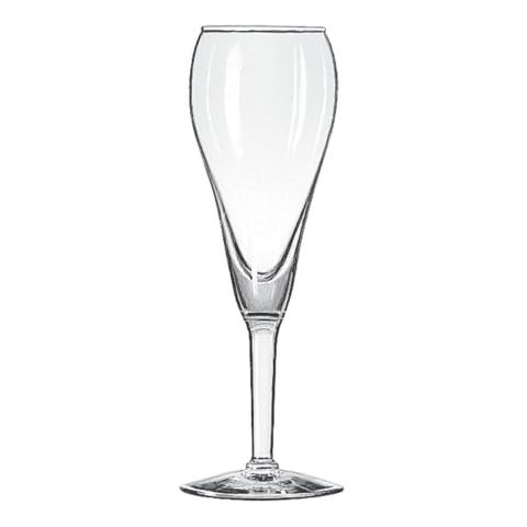 Berkware Elegant Tulip Shaped Long Stem Crystal Champagne Flutes - 7.7 oz  (Set of 6)