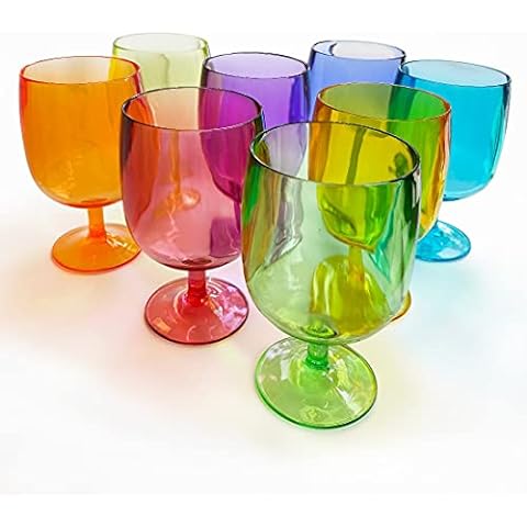 Floating Wine Glasses for Pool Set of 4 Shatterproof Poolside Wine