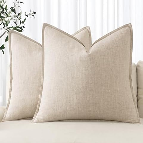 Linen Throw Pillow Covers