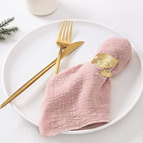 Cheesecloth Napkins Bulk 21X21 Set of 6 Cotton Dinner Napkins Rustic Linen  Tab