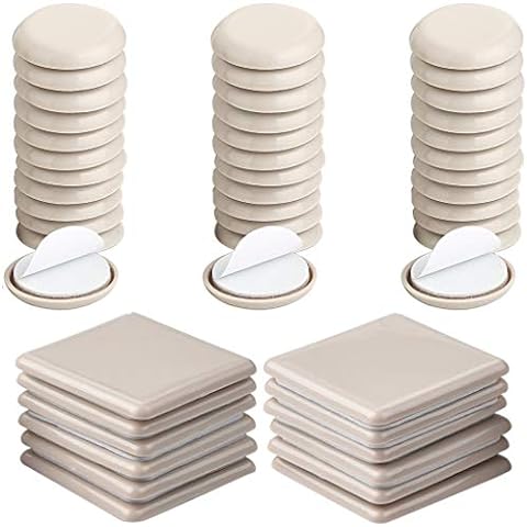 32PCS 1-11/16in.Self Stick Chair Glides-Carpet Sliders-Self Adhesive  Furniture Moving Slider -1.6875in. Furniture Slider,Chair Moving Pads  Moving