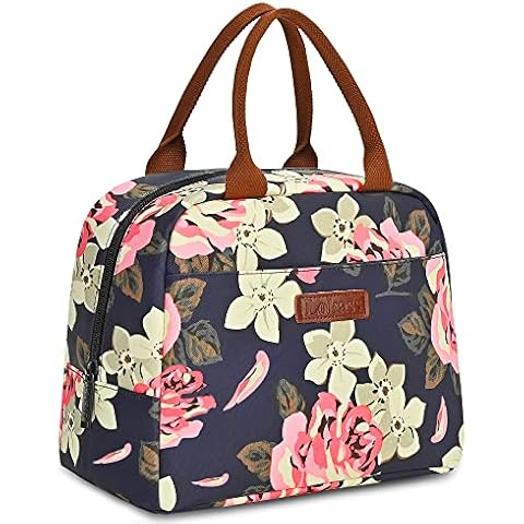 3-Pack Travel Essentials Bag Set, Laptop Backpack Gray,Toiletry Bag Clear, and Insulated Lunch Bag Peony for Family and Friends, Water-Resistant Backp