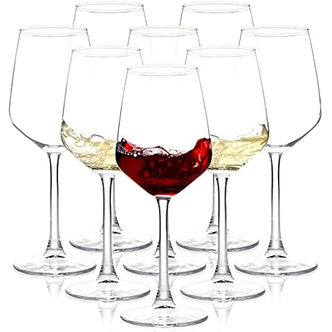 Wine Glasses Set of 4, Large Wine Glasses, Crystal Clear Glass, Long Stem  Wine Glass for Red and White Wine, Christmas Gifts, 12oz Red Wine Glasses  for Women, Men, Wedding and Birthday