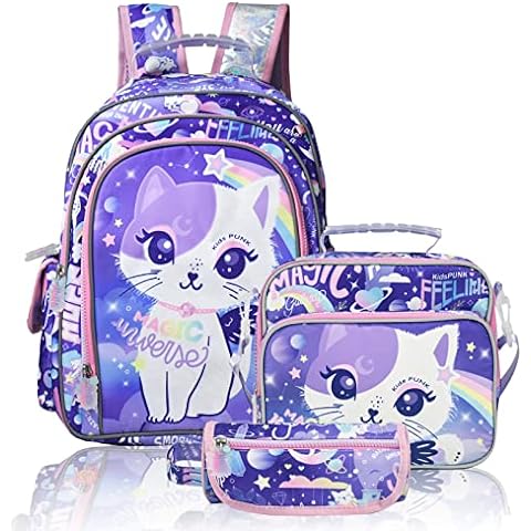 Bentgo Kids 2-in-1 Backpack & Insulated Lunch Bag - Glitter Designed 16 Backpack for School & Travel - Durable, Water Resistant, Padded, & Large