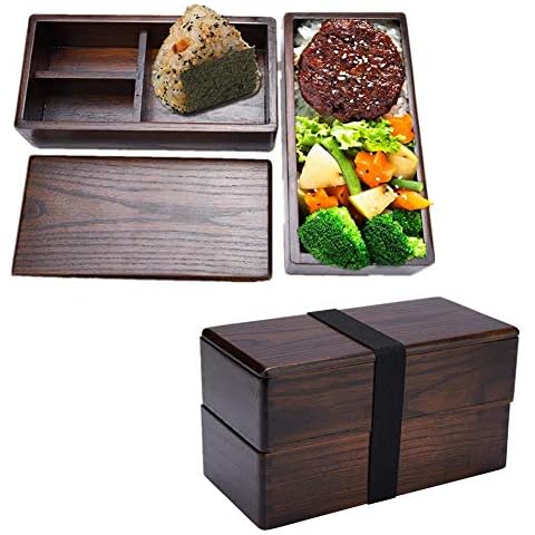 Bento Tek 41 oz Black Buddha Box All-in-One Lunch Box - with Utensils,  Sauce Cup 