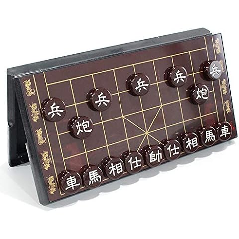 Luoyer 15 inch Chinese Chess Set with PU Leather Foldable Board Xiangqi  Portable Chinese Chess Game Set Strategy Xiang Qi Board Games for 2 Players  for Teens Ad… in 2023