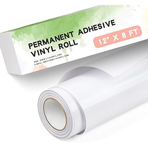 Lya Vinyl Red Permanent Vinyl for Cricut - 12 x 8 FT Red Adhesive Vinyl  Roll for Cricut, Silhouette, Cameo Cutters, Signs, Scrapbooking, Craft  Decal