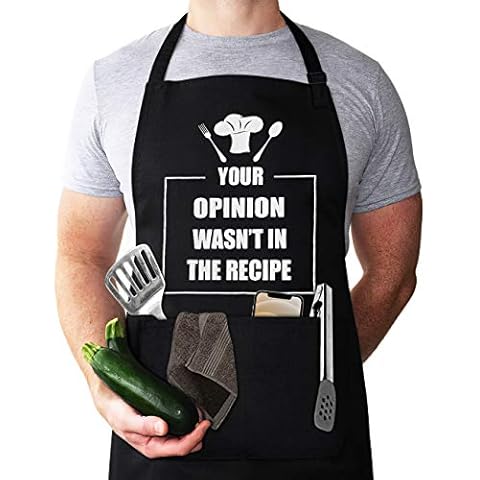 Gifts for Men Women, Funny Saying Apron with 3 Tool Pockets Adjustable Neck  Strap, Waterproof, Gifts for Dad, Husband, Friends, Birthday Gifts, Gag  Gifts, BBQ Cooking Chef Apron, Valentine's Day Gift