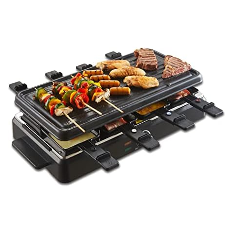 Indoor Grill COKLAI Raclette Grill Table Electric Grill Reversible
