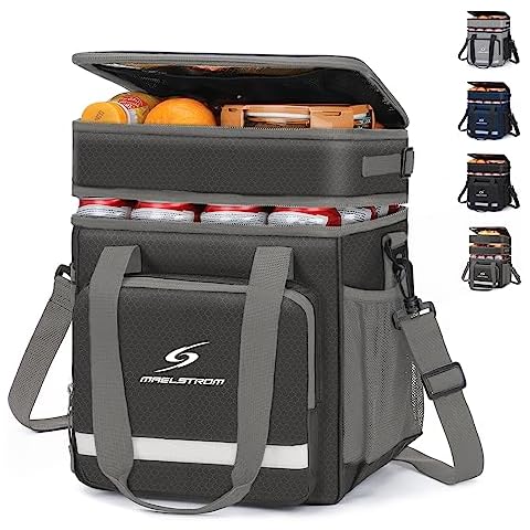 Lifewit 12-Can (8.5L) Large Lunch Bag Insulated Lunch Box Soft Cooler, Black