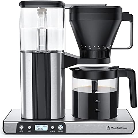 Aigostar Programmable Coffee Maker, 8 Cup Coffee Maker with Glass Carafe,  Auto Pause Small Coffee Maker